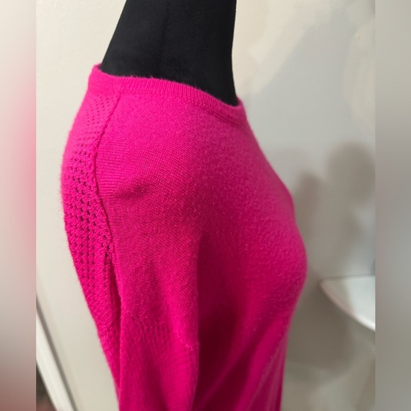 Sweet Romeo Vibrant Barbie Pink Long Sleeve Sweater size Medium - Picture 5 of 10